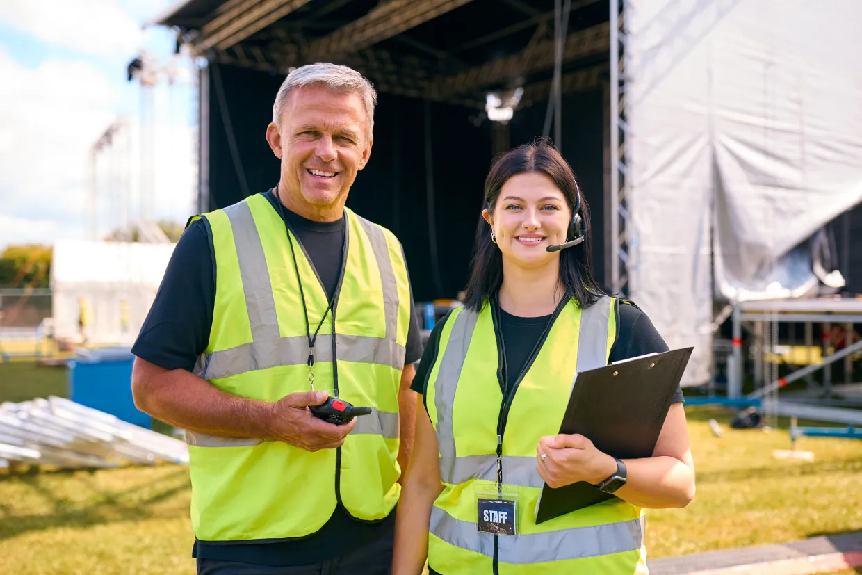 festival event staffing man and woman